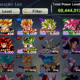 LV228. 6ULTRA. goku black//broly//ssj4 gogeta//perfect cell.  15 legends 0
